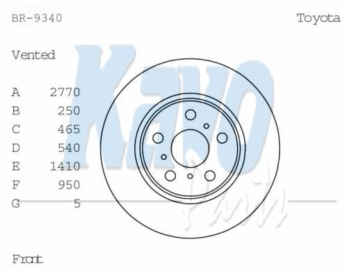 KAVO PARTS Тормозной диск BR-9340